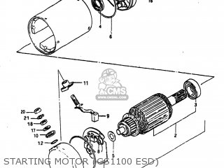 STARTING MOTOR (GS1100 ESD) - GS1100ES 1982 (Z) USA (E03)