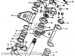 STEERING STEM (GS1100EZ) - GS1100ES 1982 (Z) USA (E03)