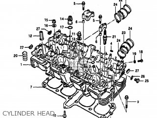 CYLINDER HEAD - GS1100ES 1983 (D) USA (E03)