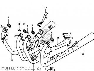 MUFFLER (MODEL Z) - GS1100ES 1983 (D) USA (E03)