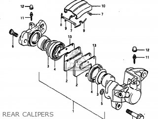 REAR CALIPERS - GS1100ES 1983 (D) USA (E03)