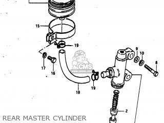 REAR MASTER CYLINDER - GS1100ES 1983 (D) USA (E03)