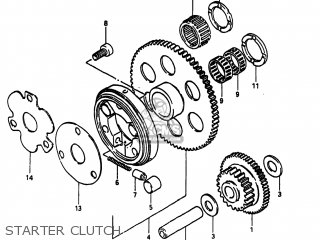 STARTER CLUTCH - GS1100ES 1983 (D) USA (E03)