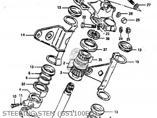STEERING STEM (GS1100ED) - GS1100ES 1983 (D) USA (E03)