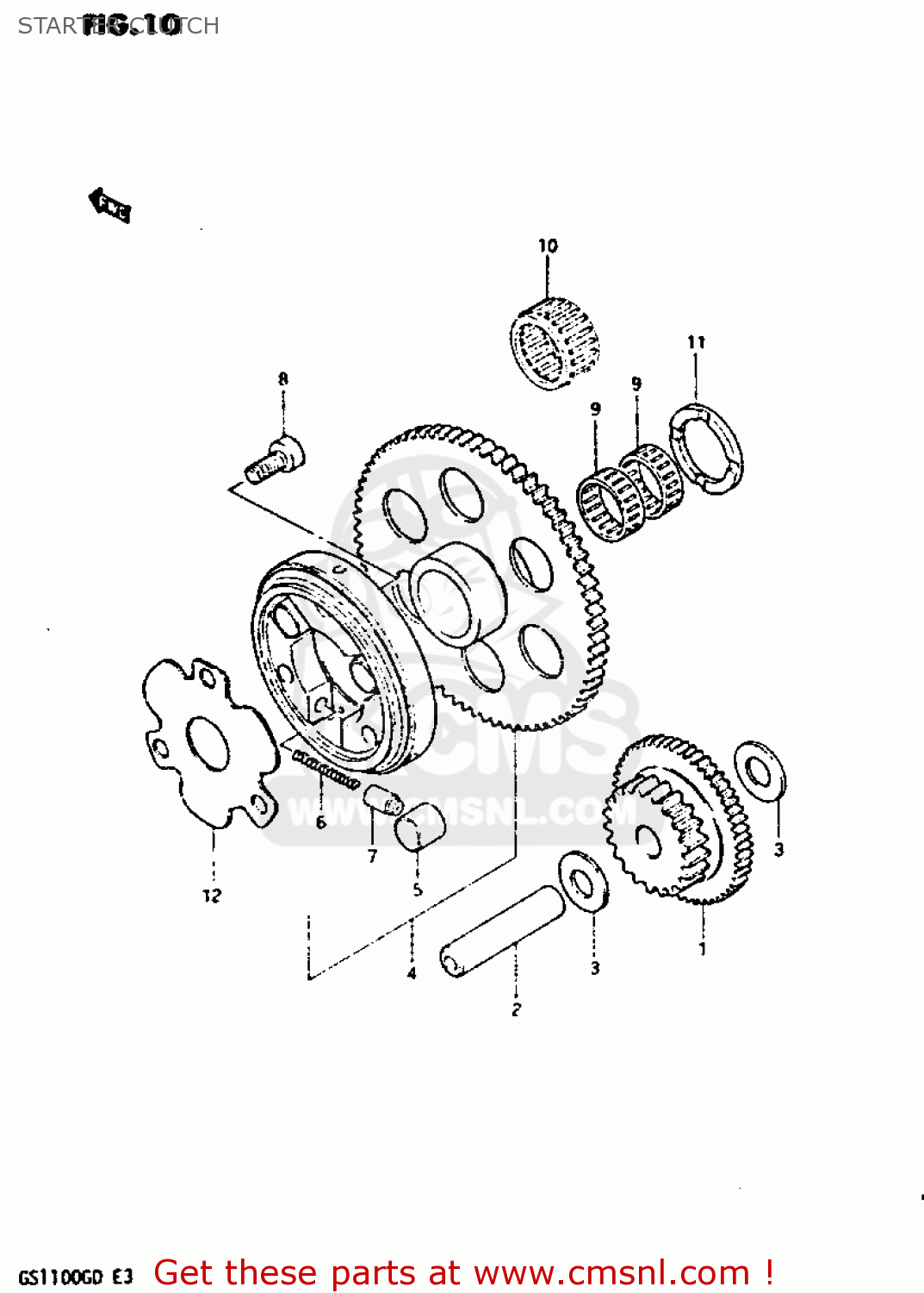 STARTER CLUTCH GS1100G 1982 (Z) GENERAL EXPORT (E01)