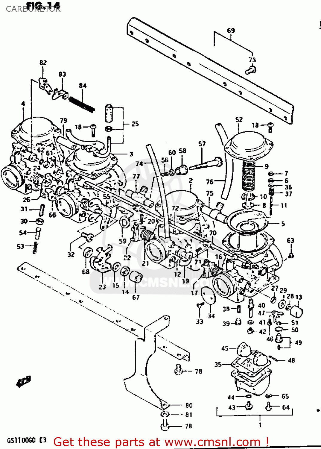 CARBURETOR GS1100G 1982 (Z) GENERAL EXPORT (E01)