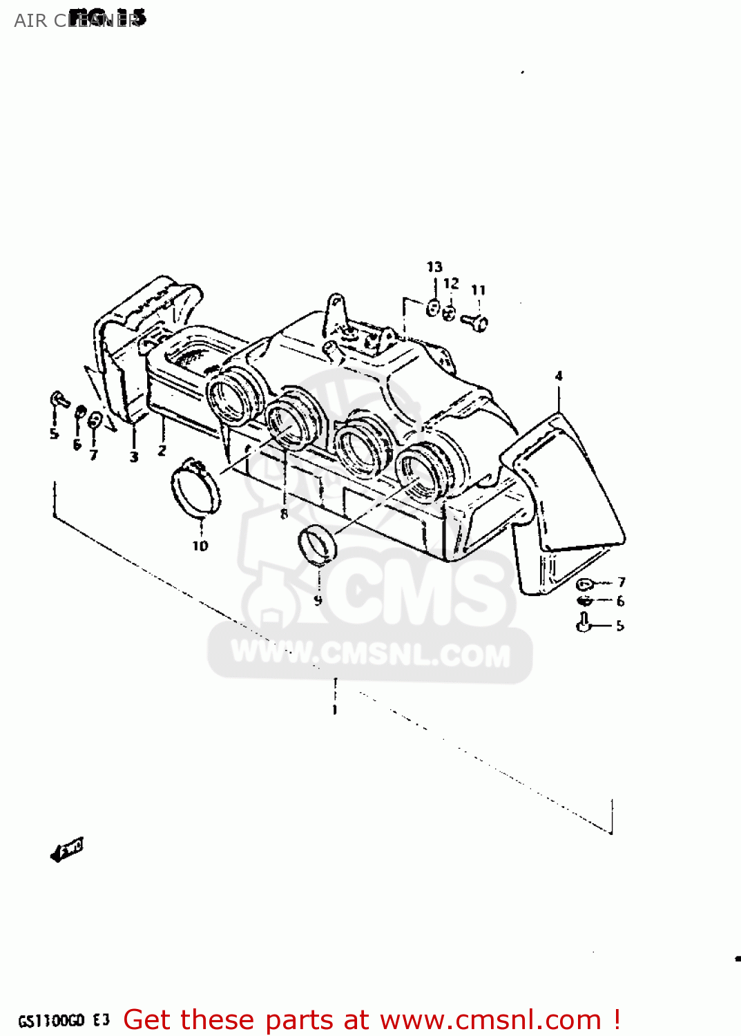 AIR CLEANER GS1100G 1982 (Z) GENERAL EXPORT (E01)