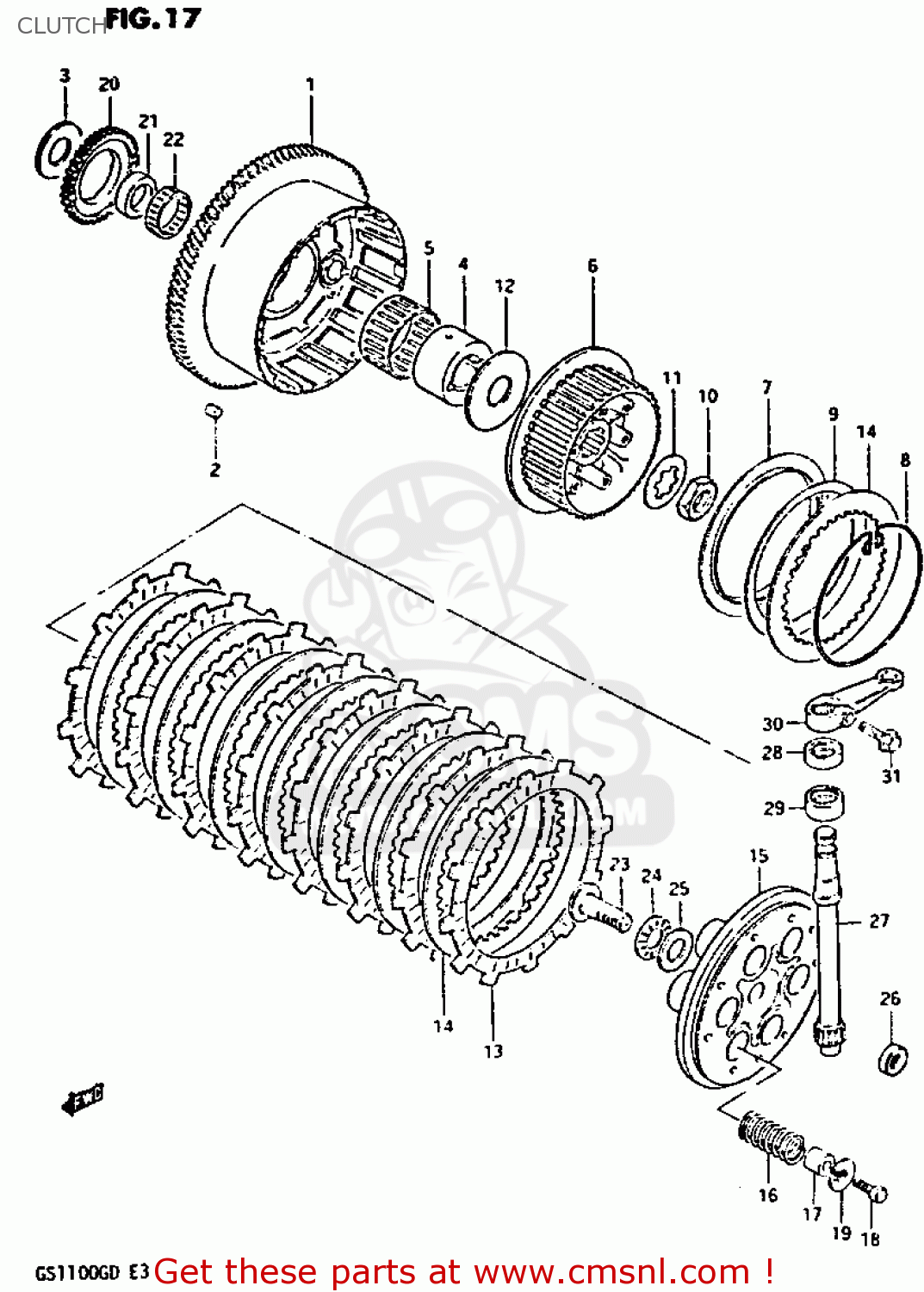 CLUTCH GS1100G 1982 (Z) GENERAL EXPORT (E01)
