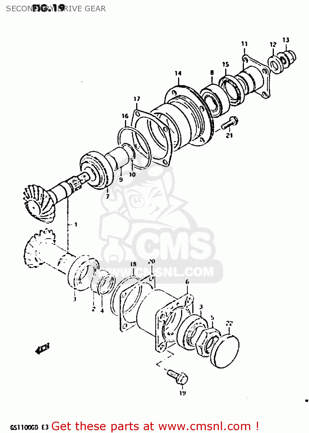 SECONDARY DRIVE GEAR GS1100G 1982 (Z) GENERAL EXPORT (E01)