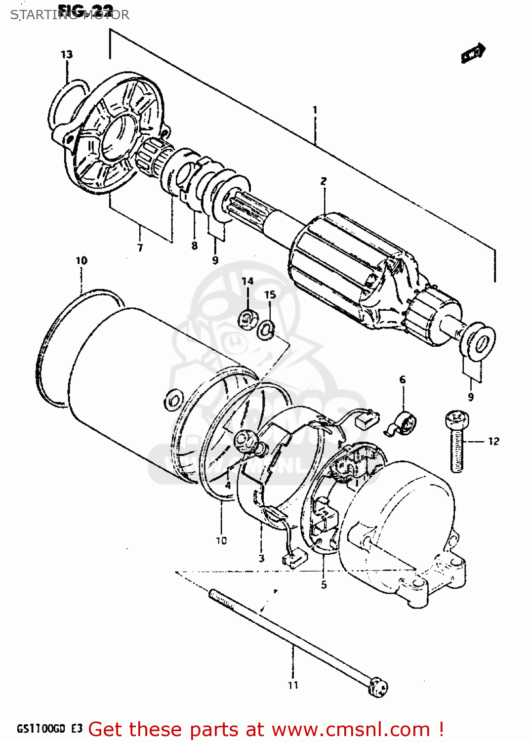 STARTING MOTOR GS1100G 1982 (Z) GENERAL EXPORT (E01)