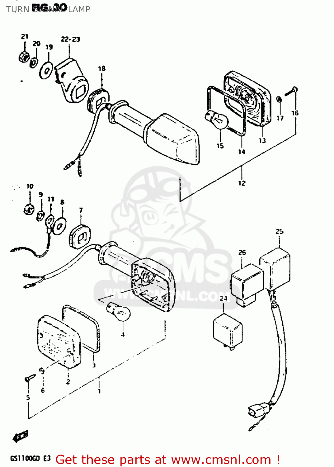 TURN SIGNAL LAMP GS1100G 1982 (Z) GENERAL EXPORT (E01)