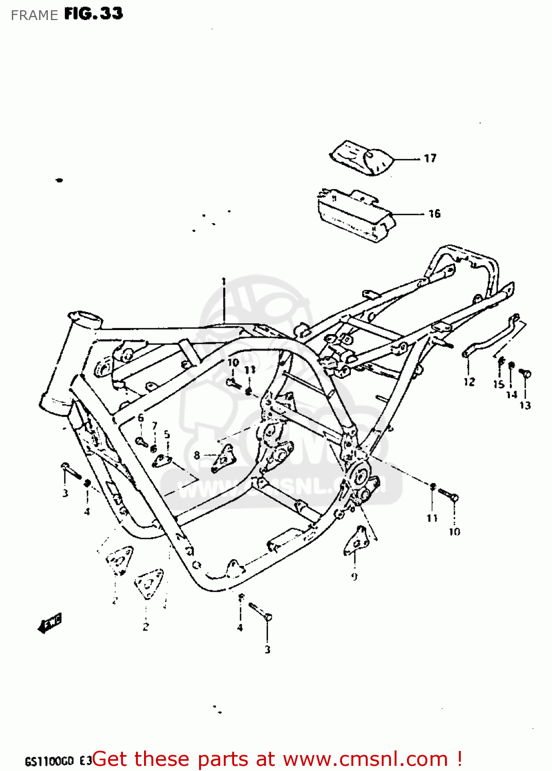 FRAME GS1100G 1982 (Z) GENERAL EXPORT (E01)