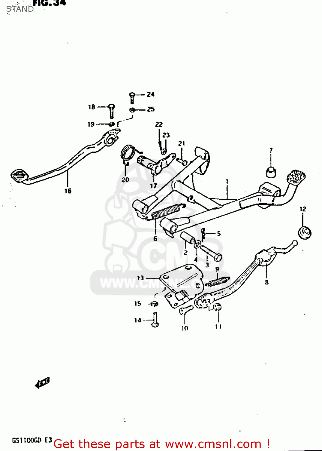 STAND GS1100G 1982 (Z) GENERAL EXPORT (E01)