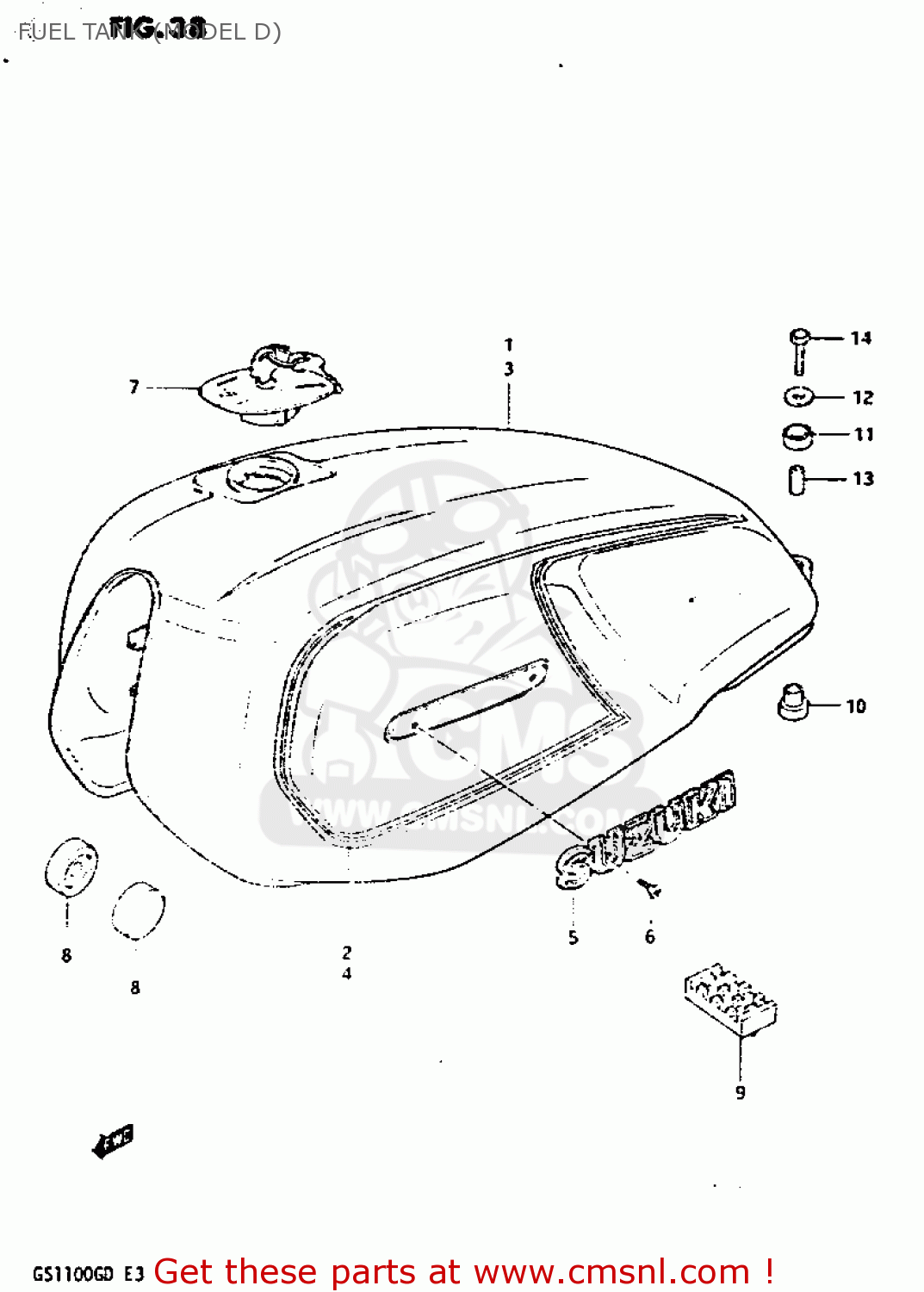 FUEL TANK (MODEL D) GS1100G 1982 (Z) GENERAL EXPORT (E01)