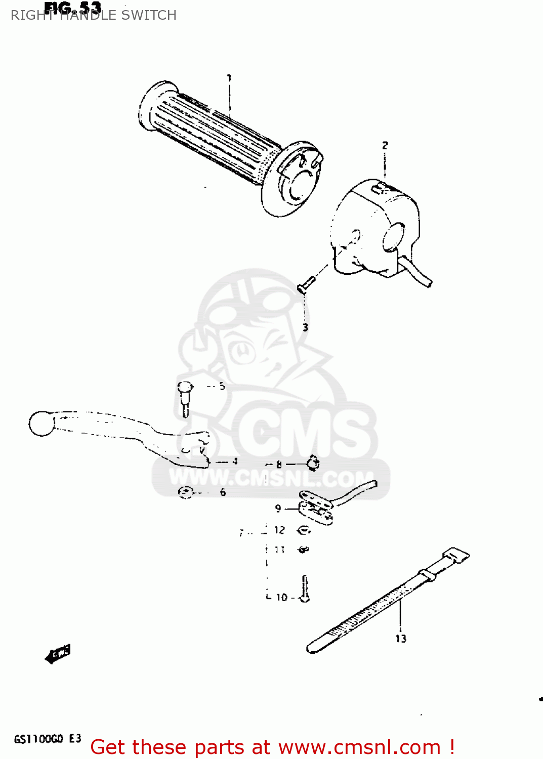 RIGHT HANDLE SWITCH GS1100G 1982 (Z) GENERAL EXPORT (E01)
