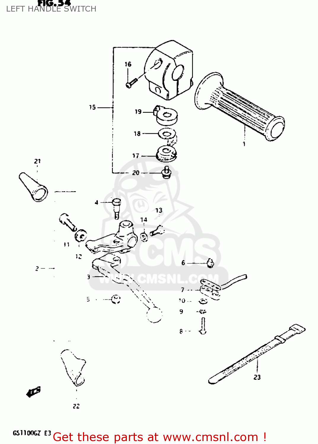 LEFT HANDLE SWITCH GS1100G 1982 (Z) GENERAL EXPORT (E01)