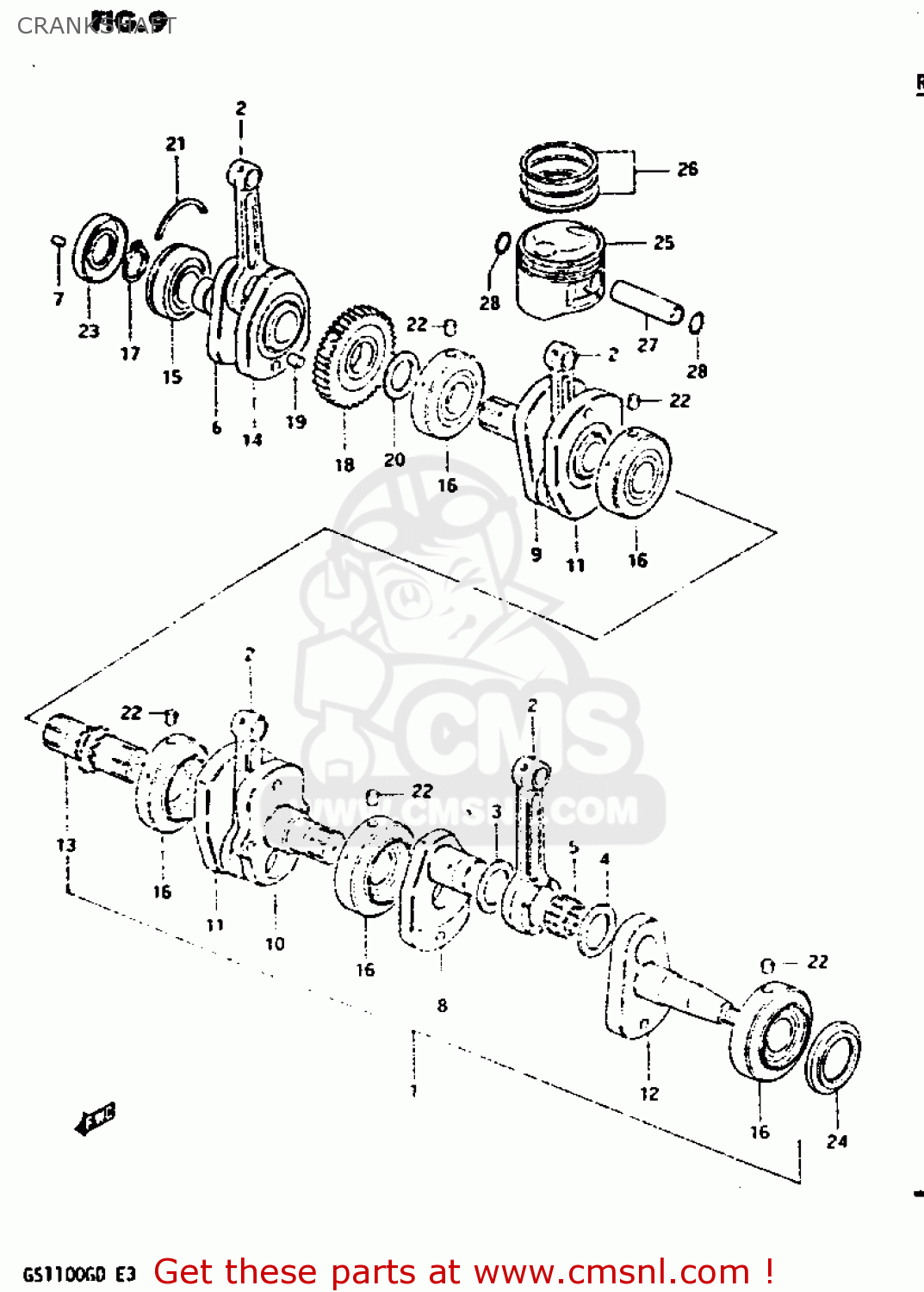CRANKSHAFT GS1100G 1982 (Z) GENERAL EXPORT (E01)