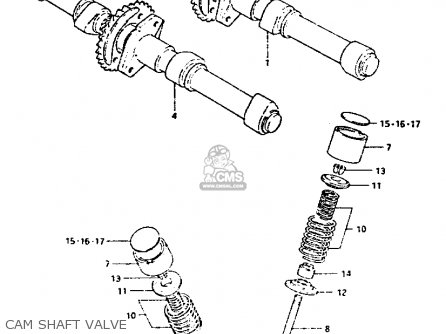 CAM SHAFT VALVE - GS1100G 1982 (Z) GENERAL EXPORT (E01)