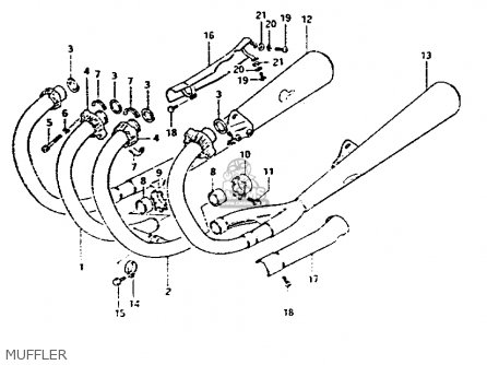 MUFFLER - GS1100G 1982 (Z) GENERAL EXPORT (E01)