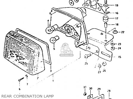 REAR COMBINATION LAMP - GS1100G 1982 (Z) GENERAL EXPORT (E01)