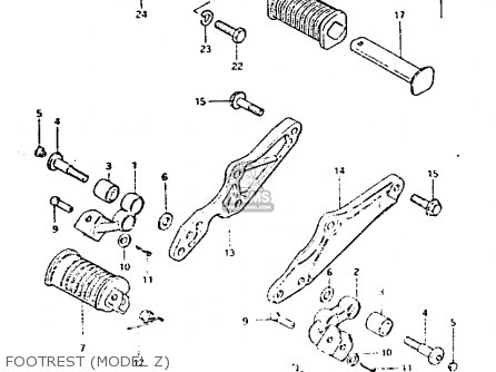 FOOTREST (MODEL Z) - GS1100G 1982 (Z) GENERAL EXPORT (E01)