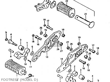 FOOTREST (MODEL D) - GS1100G 1982 (Z) GENERAL EXPORT (E01)