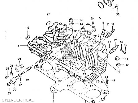 CYLINDER HEAD - GS1100G 1982 (Z) GENERAL EXPORT (E01)
