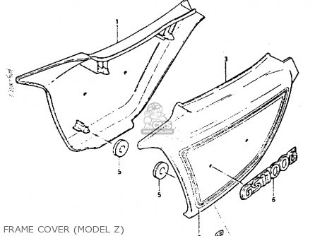 FRAME COVER (MODEL Z) - GS1100G 1982 (Z) GENERAL EXPORT (E01)