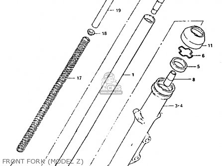 FRONT FORK (MODEL Z) - GS1100G 1982 (Z) GENERAL EXPORT (E01)