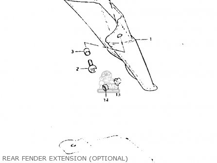 REAR FENDER EXTENSION (OPTIONAL) - GS1100G 1982 (Z) GENERAL EXPORT (E01)