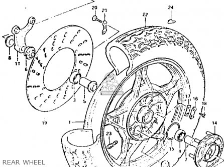 REAR WHEEL - GS1100G 1982 (Z) GENERAL EXPORT (E01)