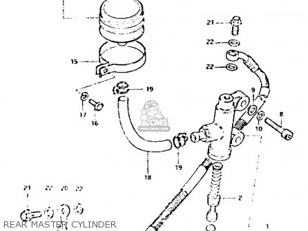 REAR MASTER CYLINDER - GS1100G 1982 (Z) GENERAL EXPORT (E01)