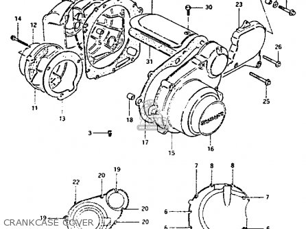 CRANKCASE COVER - GS1100G 1982 (Z) GENERAL EXPORT (E01)