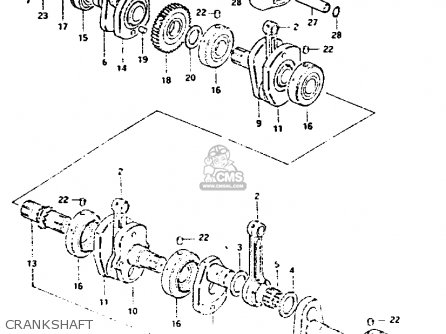 CRANKSHAFT - GS1100G 1982 (Z) GENERAL EXPORT (E01)