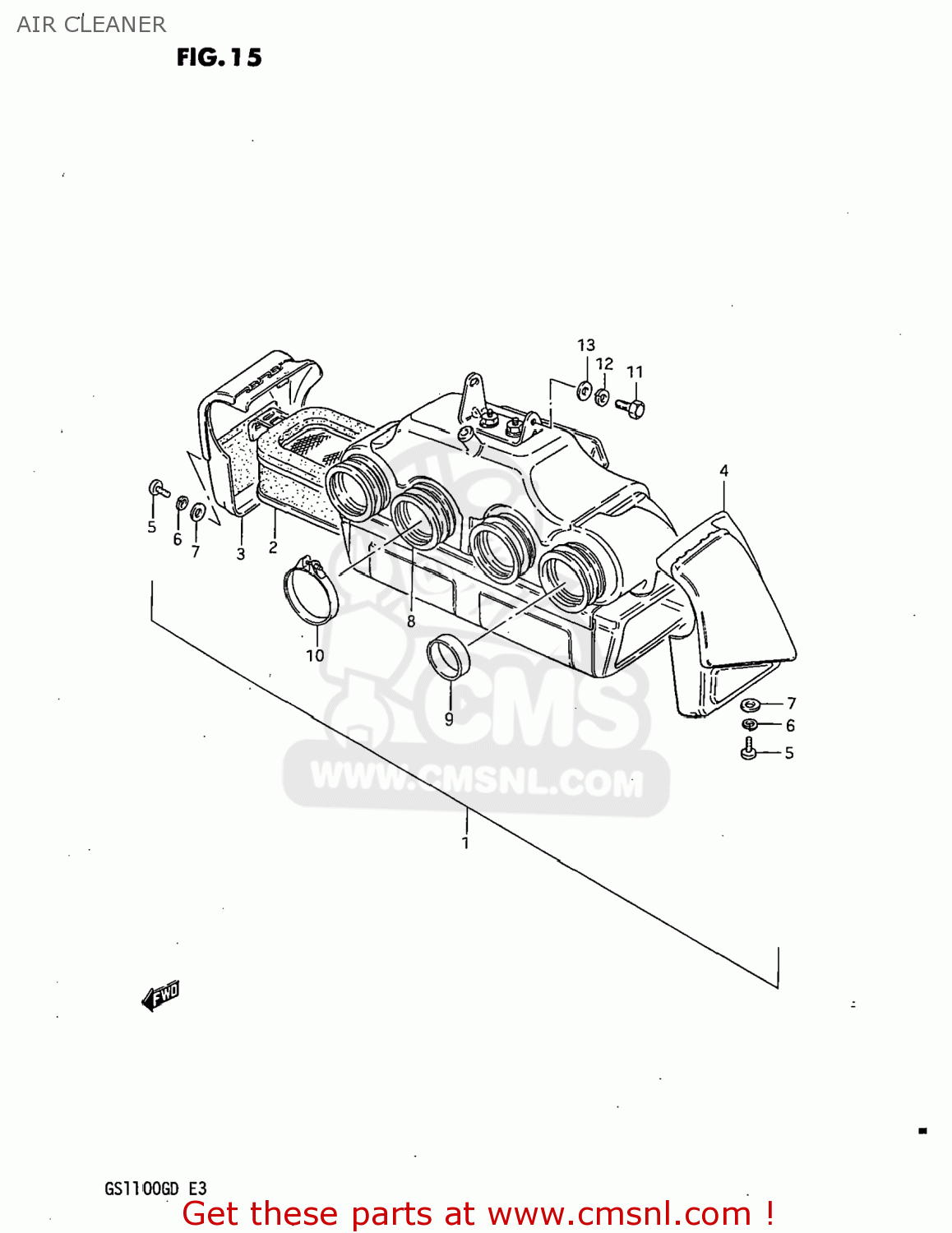 AIR CLEANER GS1100G 1982 (Z) USA (E03)