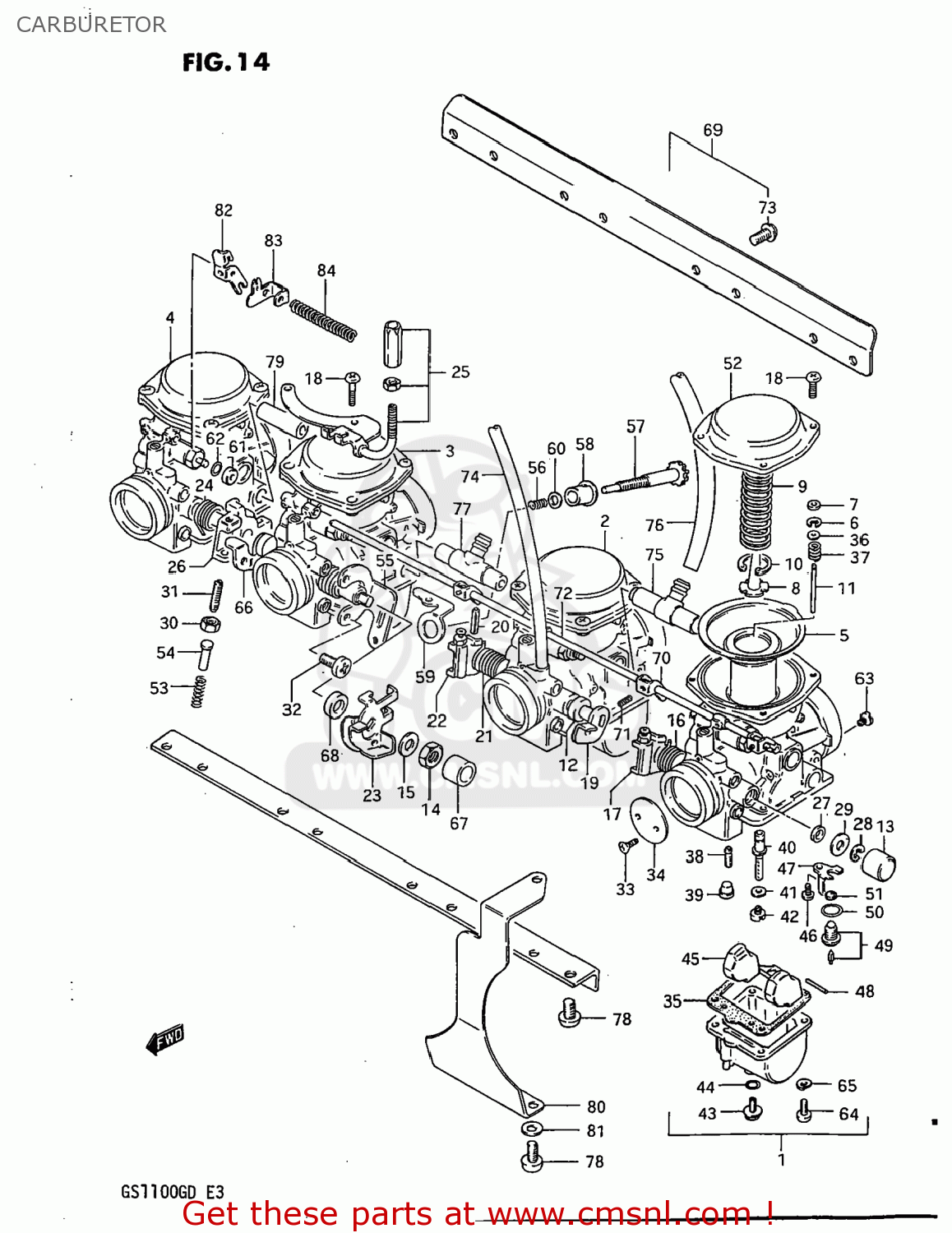 CARBURETOR GS1100G 1982 (Z) USA (E03)