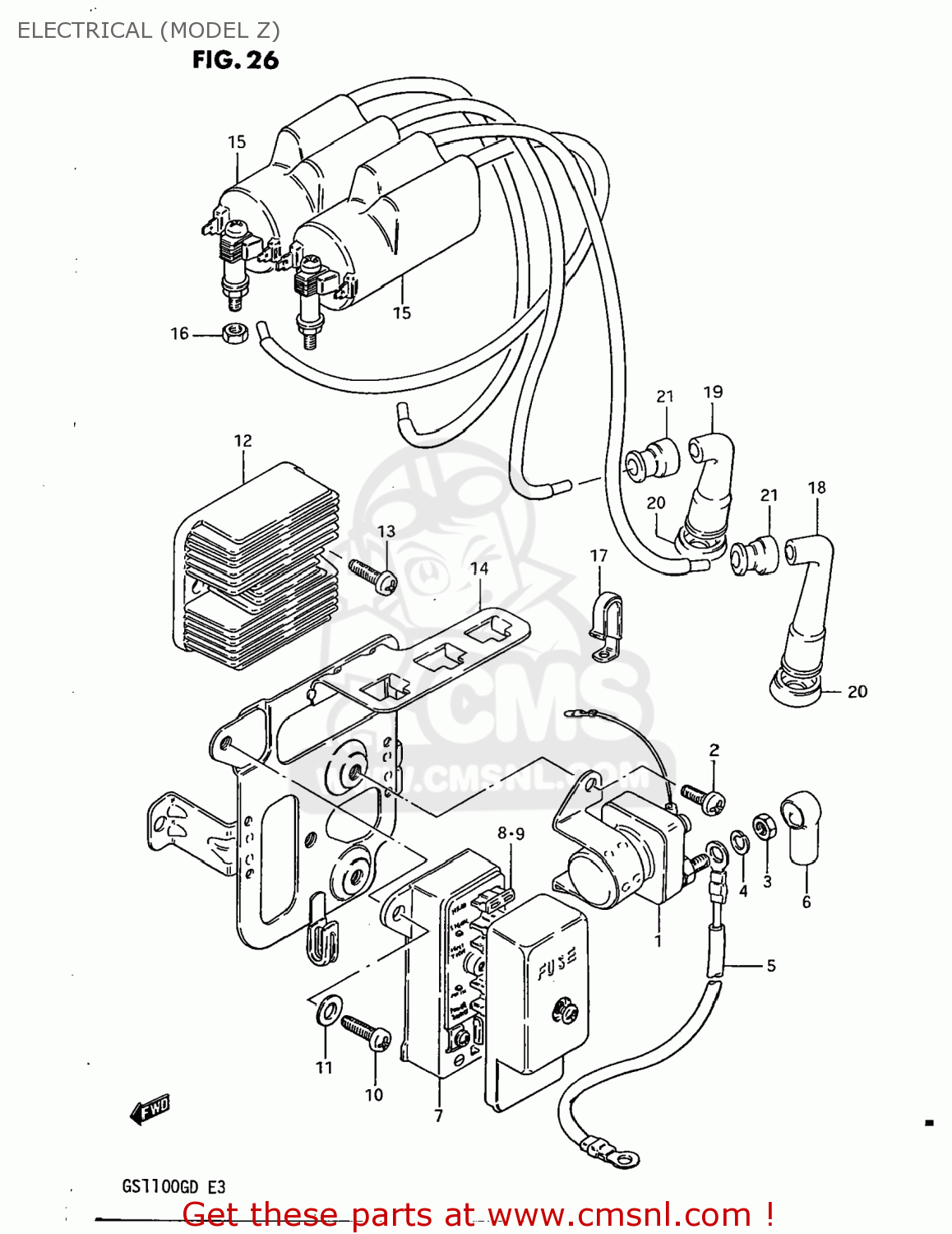 ELECTRICAL (MODEL Z) GS1100G 1982 (Z) USA (E03)