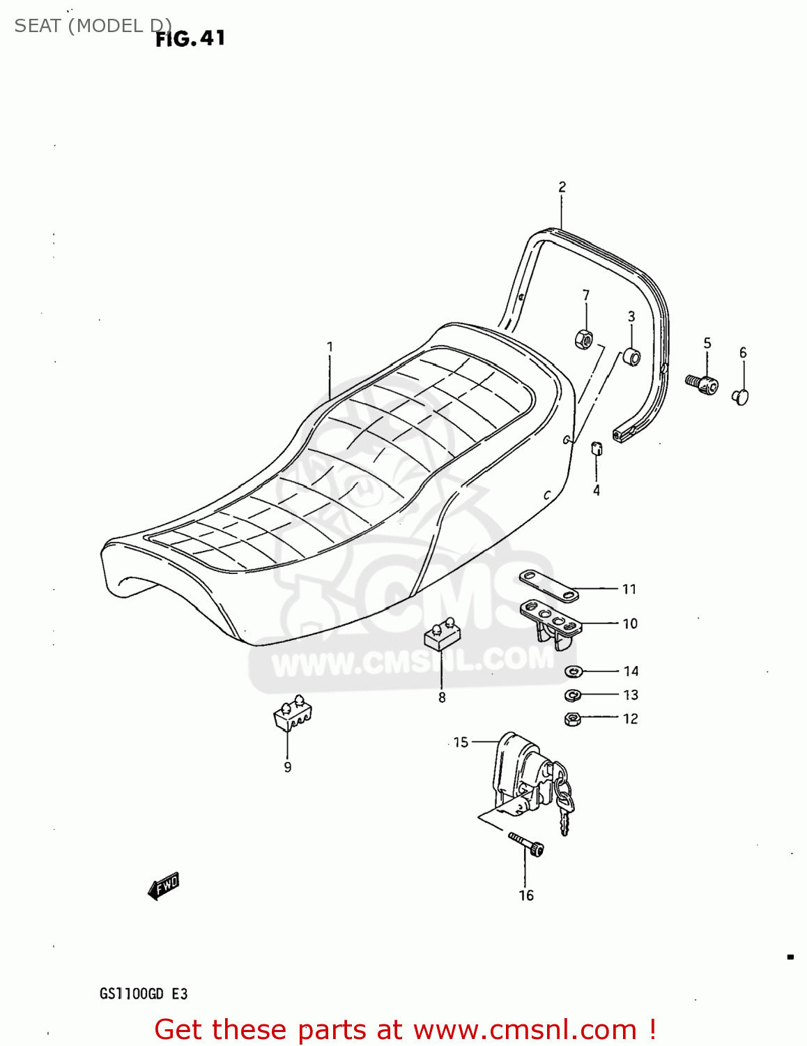 SEAT (MODEL D) GS1100G 1982 (Z) USA (E03)