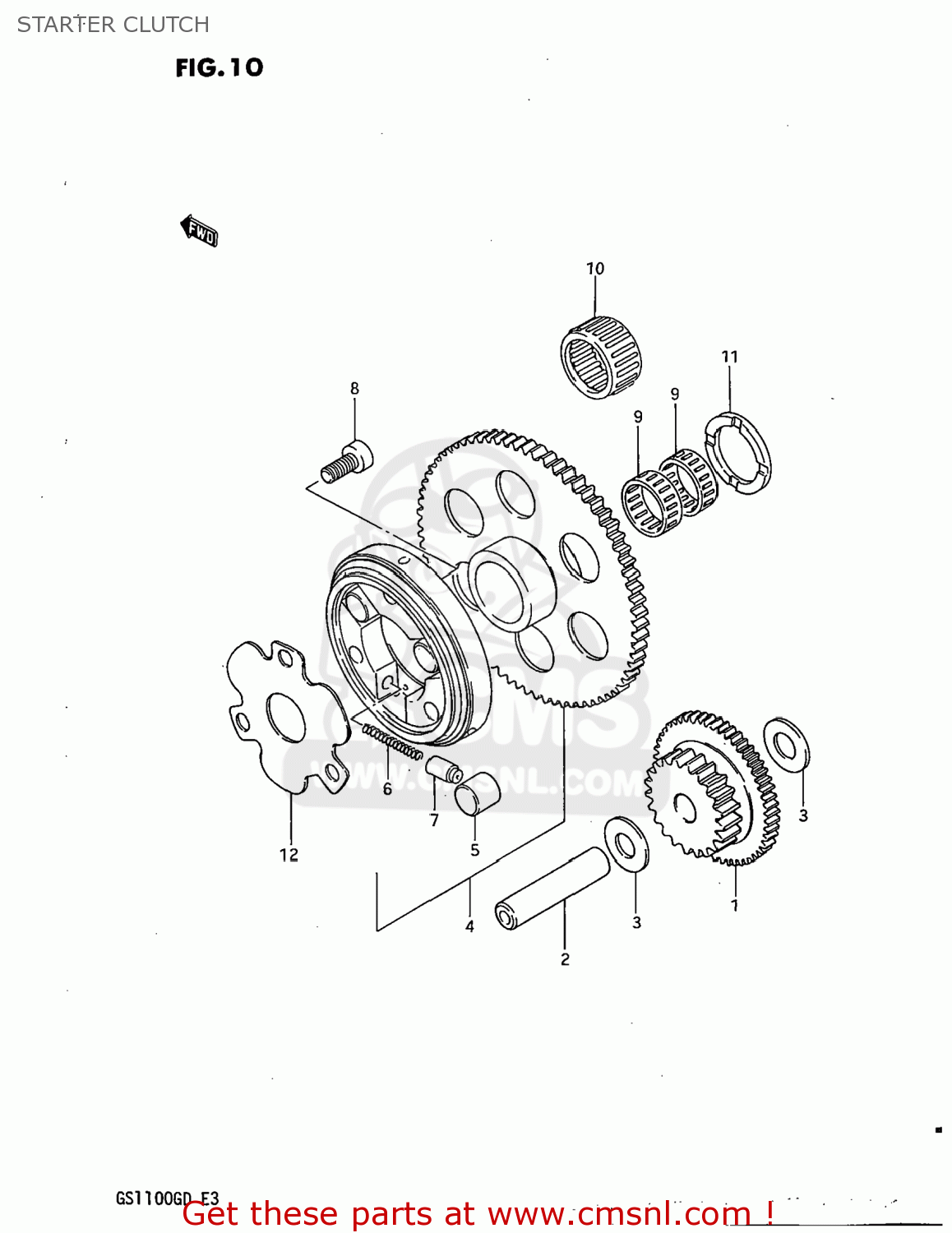 STARTER CLUTCH GS1100G 1982 (Z) USA (E03)