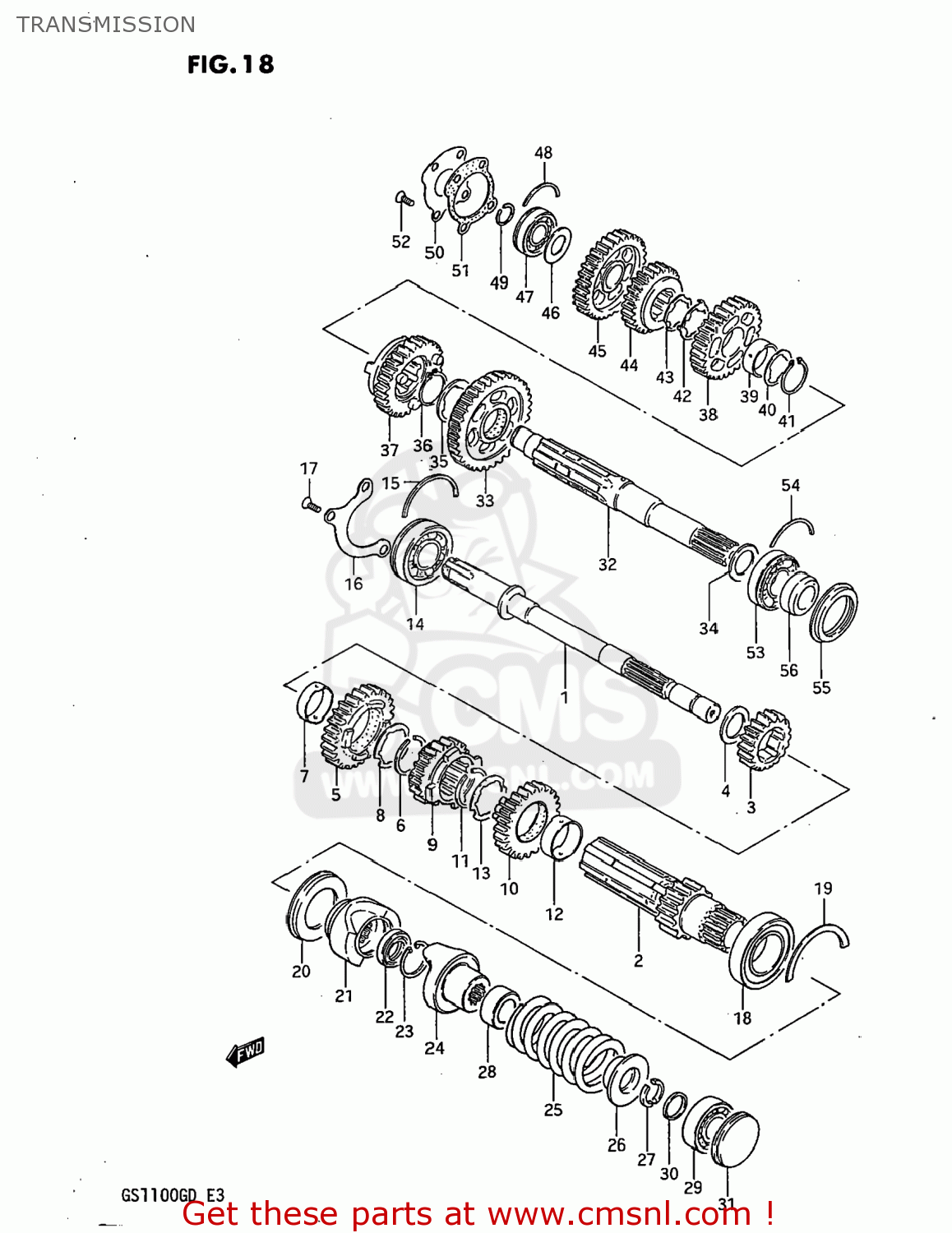 TRANSMISSION GS1100G 1982 (Z) USA (E03)