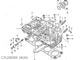 CYLINDER HEAD - GS1100G 1982 (Z) USA (E03)