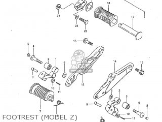 FOOTREST (MODEL Z) - GS1100G 1982 (Z) USA (E03)
