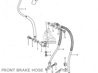 FRONT BRAKE HOSE - GS1100G 1982 (Z) USA (E03)