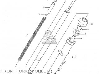 FRONT FORK (MODEL D) - GS1100G 1982 (Z) USA (E03)