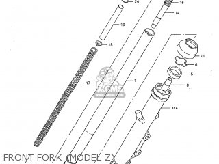 FRONT FORK (MODEL Z) - GS1100G 1982 (Z) USA (E03)