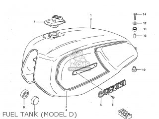 FUEL TANK (MODEL D) - GS1100G 1982 (Z) USA (E03)