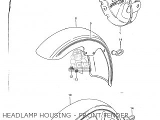 HEADLAMP HOUSING - FRONT FENDER - GS1100G 1982 (Z) USA (E03)