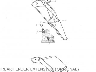 REAR FENDER EXTENSION (OPTIONAL) - GS1100G 1982 (Z) USA (E03)