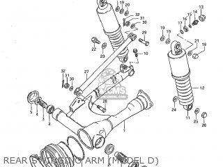 REAR SWINGING ARM (MODEL D) - GS1100G 1982 (Z) USA (E03)