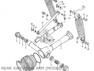 REAR SWINGING ARM (MODEL Z) - GS1100G 1982 (Z) USA (E03)